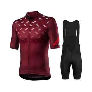 Combinaison de cyclisme de triathlon à manches courtes respirante pour femmes Bibi Shorts Jersey Set avec des caractéristiques de confort Uniforme de cyclisme - Product Image 4