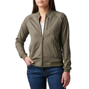 Veste bombardier coupe confortable pour femmes doublure intérieure douce élégante teinte pour l'hiver pour les sorties de tous les jours de la rue automne week-end - Product Image 1