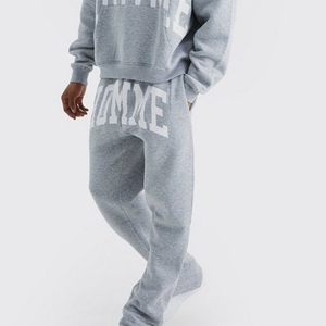 Conjunto de Sudadera con Capucha y Pantalones Deportivos para Hombre, Estilo Vintage, de Alta Calidad, Transpirable, Lavado Ácido, con Parches Bordados, Tallas Grandes, para Invierno - Product Image 2