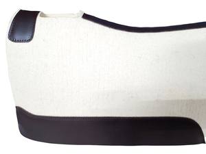 Gran oferta del fabricante, almohadilla de fieltro de lana suave Horse Marino, medio blanco, 3/4 \ "de espesor, tamaño 32x32/30x30, cuero genuino occidental - Product Image 4