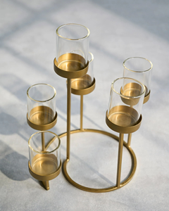 Bougeoir minimaliste en métal noir fonctionnel et moderne pour décor de Noël améliore toute maison contemporaine - Product Image 4