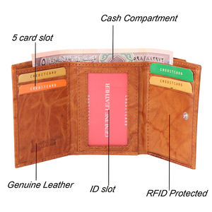 Offre Spéciale portefeuille en cuir de grande capacité pour femmes avec logo personnalisé avec fermeture à bouton fermeture à glissière courte et embrayages pour femmes - Product Image 3