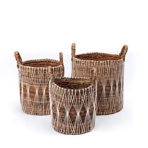 Banana Fiber Storage Basket with handle, Storage Laundry, Storage Toy Basket