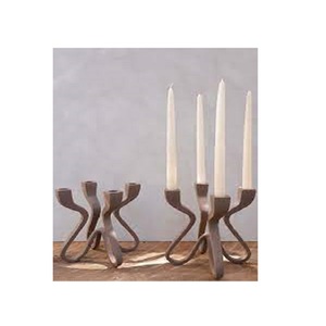 Candelabros de 5 brazos de Color plateado y Metal de alta calidad, candelabros de tamaño personalizado de nuevo diseño para decoración del hogar y la boda - Product Image 5