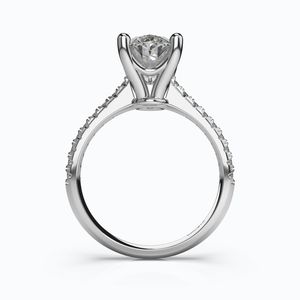 แหวนแต่งงานคาลิสต้าประดับเวียดนาม10K สีขาวทองคลาสสิก - Product Image 2