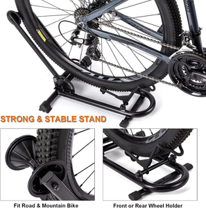 Support de vélo pliable en acier pour rangement au sol, support de présentation portable pour vélos de montagne et de route, pour la maison et le garage - Product Image 5