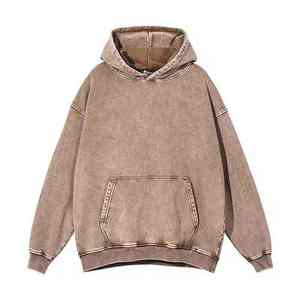 Fabricación de Ropa de Diseño Personalizado, Sudadera con Hombros Caídos, Personalización Rápida, Sudadera con Lavado Ácido para Hombre - Product Image 6