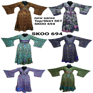 Nuevo conjunto de falda y Top sari a la moda para mujer, traje de diseñador étnico indio, ropa de boda y fiesta elegante y de moda - Product Image 6