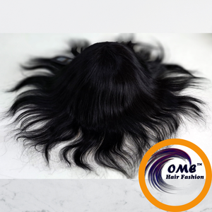 Sistema Capilar Largo Transparente con Base de Monofilamento de Cabello Humano Indio para Hombres, No Remy, Mezcla Negra - Product Image 3