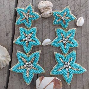 Broderie ต่างหูลูกปัดอุปกรณ์เสริมการปักที่กำหนดเองต่างหูลูกปัดหลากสีเครื่องประดับสำหรับงานเลี้ยงเทศกาลต่างหูลูกปัด - Product Image 4