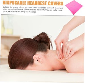 100 pièces jetables visage oreiller couvre Non-tissé Massage lit trou tampons doux confortable Spa Salon de beauté fournitures - Product Image 6