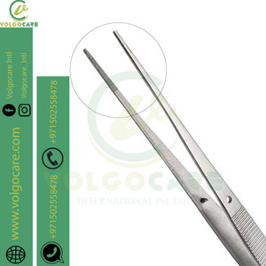 Venta al por mayor de acero inoxidable de alta precisión de 6 pulgadas para pulgares fórceps dentados con mango chapado en oro - Product Image 2