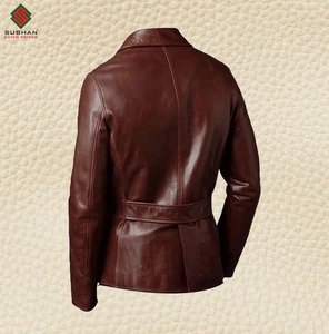 Men's Casual Winter Bomber <b>Jacket</b> with <b>Mandarin</b> <b>Collar</b> Zipper Closure Solid Pattern OEM Service Synthetic Leather - Product Image 2