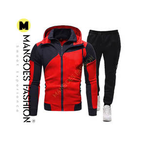 Chándales Deportivos Transpirables de Algodón Sólido de Alta Calidad con Capucha y Forro Polar, con Cremallera Completa Personalizada, para Primavera y Otoño - Product Image 4