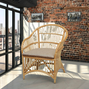 Sillón Atama de Ratán Modular, Silla de Descanso Acolchada, Diseño Moderno, Madera de Indonesia, para Sala de Estar, Apartamento, Hotel, Oficina en Casa - Product Image 1