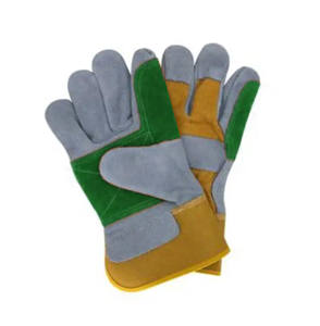 Guantes óptimos de seguridad para las manos Guantes de trabajo de cuero dividido de piel de vaca resistente de alto rendimiento para industrias - Product Image 4