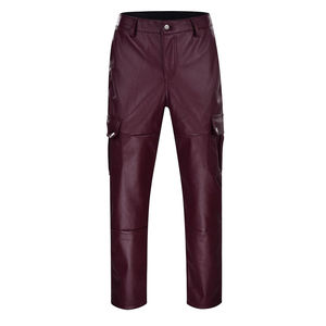 Pantalons en cuir véritable pour hommes avec personnalisation complète en cuir d'agneau et en cuir PU Pantalons longs - Product Image 1