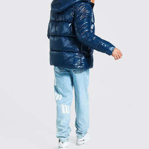 Hooded Puffer Jacket Shiny Quilted <b>Padded</b> <b>Coat</b> Warm Outwear Winter Long sleeve Puffers Jackets for Boys - Product Image 6