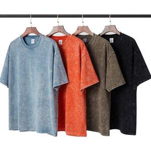 ขายส่งการพิมพ์ว่างเปล่ากรดล้างว่างเปล่ากราฟิกเสื้อTสไตล์วินเทจเฮฟวี่เวทผ้าฝ้ายผู้ชายขนาดใหญ่วินเทจกรดล้างTshirt - Product Image 4