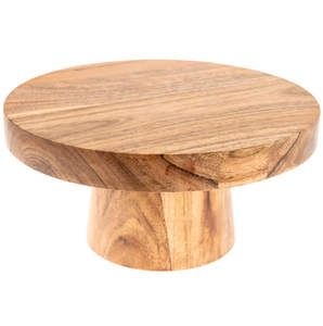 Soporte de pastel de madera de mango soporte de pastel de madera redondeado simple y elegante - Product Image 3