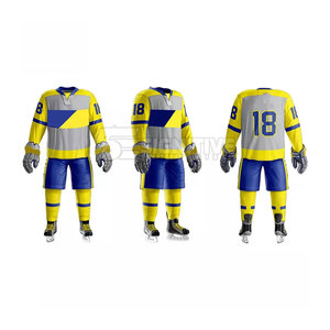 Conjunto de Uniforme de Hockey sobre Hielo con Comodidad de Nivel Profesional y Tela Resistente para Partidos de Equipo, Uniforme de Hockey sobre Hielo Personalizado - Product Image 1