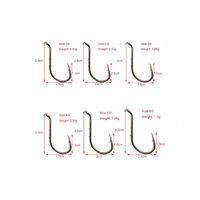 LIVERFORT INDUSTRIES High Carbon Edelstahl Schwarzer Angelhaken Köder halter Angelhaken Süßwasser für Wels, Thunfisch, Karpfen