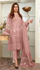 Lourd et belle fausse georgette la plus tendance Salwar Kameez avec Dupatta avec fournisseur de travail de broderie de séquence de Surat - Product Image 3