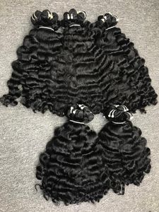 Venta al por mayor 100% Extensiones de Cabello Humano Ondulado Rizado Extensiones de Cabello Liso Doble Dibujado Envoltura Natural Alrededor Extensiones de Cabello con Cordón - Product Image 4