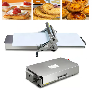 Machine à étaler la pâte manuelle en acier inoxydable pour comptoir, pliable, pour croissants, pizza, pâtes, pâtisseries, fondant, pâte <span class=keywords><strong>feuilletée</strong></span> - Product Image 1