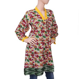 Kurti Khaddar imprimé pour femmes - Multicolore - Product Image 1