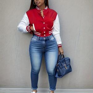 Chaqueta Bomber Estilo Motociclista Extra Grande para Mujer, Chaqueta de Cuero Sintético con Cremallera y Forro de Piel de Cachemira para Primavera - Product Image 2