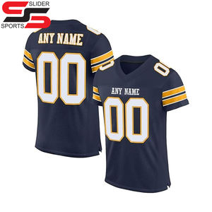 เสื้อเจอร์ซีย์ฟุตบอลอเมริกัน100% ผ้าโพลีเอสเตอร์ระบายอากาศออกแบบโลโก้ได้ตามต้องการ - Product Image 6