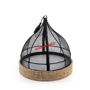 Plateau à chocolat en rotin de forme ronde Plateau de service fait à la main de qualité supérieure Plateau de service en rotin de luxe élégant et classique - Product Image 6