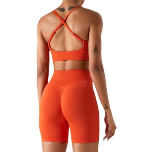 Shorts Deportivos para Mujer, Cintura Baja Acanalada, para Yoga, Gimnasio, Shorts Scrunch, Alta Elasticidad, Ropa Deportiva, Ropa Activa para Gimnasio - Product Image 4
