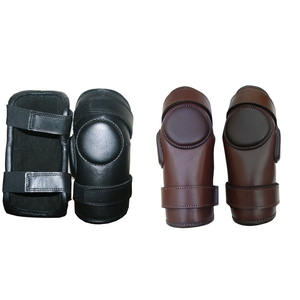 घोड़े की सवारी प्रशिक्षण प्रतियोगिता के लिए उच्च गुणवत्ता वाले वास्तविक चमड़े के पोलो घुटने गार्ड - Product Image 2