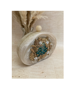 Mariage d'été de style vintage Pochettes en résine Design personnalisé avec design de paon vente chaude - Product Image 5