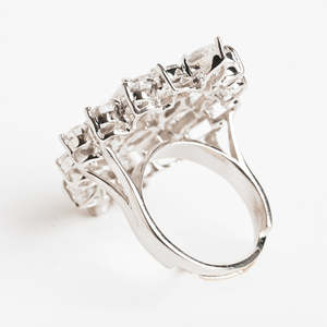 NOVAMART Fine Premium 925 Pure Sterling <b>Silver</b> Men's <b>Ring</b> Rhodium Plated with <b>Emerald</b> Cut Diamond Set Elegant Jewelry Inlay Tech - Product Image 5