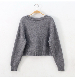 Suéter OEM para mujer con logotipo personalizado, suéteres de manga larga de punto para mujer, abrigo de invierno de punto de secado rápido, suéter de punto - Product Image 3