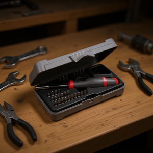 Assortiment de tournevis Usag de 28 pièces avec étui en plastique, variété de embouts inclus - Product Image 3