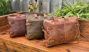 Porte-documents en cuir pleine fleur personnalisé pour hommes sac d'ordinateur portable en cuir fabriqué à la main pour hommes/conception personnalisée sacs de messager en cuir de vachette - Product Image 5