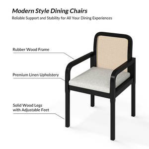 เก้าอี้รับประทานอาหารไม้หวายสไตล์โมเดิร์นสำหรับบ้านและโรงแรมเฟอร์นิเจอร์ห้องครัวสีสันสดใสสำหรับห้องนั่งเล่นโรงงานโดยตรงราคาดีที่สุด! - Product Image 6