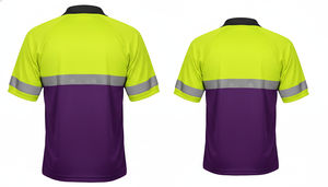 Polo de travail personnalisé en gros, respirant, haute visibilité, réfléchissant, pour ouvrier du bâtiment - Product Image 2