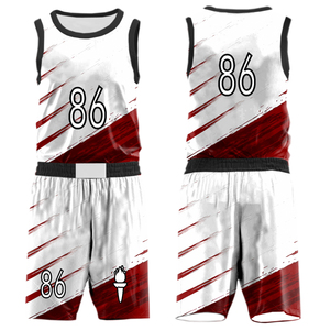 Camiseta de baloncesto con logotipo personalizado, conjunto de uniforme de equipo escolar, diseño ODM transpirable con MOQ bajo para jugadores de baloncesto - Product Image 1