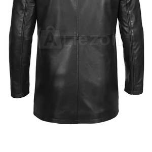 เสื้อโค้ทหนังพร้อมเข็มขัดสำหรับผู้ชาย, เสื้อโค้ทหนังเทียมทรงพอดีตัวหรูหราสำหรับชุดลำลองหรือชุดทางการ - Product Image 5