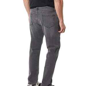 กางเกงยีนส์ขาตรงของผู้ชายผ้าฝ้าย100% กางเกงยีนส์สีเทาซีดจางของผู้ชายดีไซน์ตามสั่ง - Product Image 3