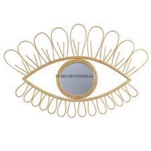 Suministro directo de fábrica para el hogar y el hotel, sala de estar, ojo decorativo, diseñador, chapado en oro, Metal enmarcado, forma redonda, suministro de espejo de pared - Product Image 4