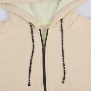High Quality Custom 100% Cotton Fleece Long Sleeve Quarter Zip Hooded Pocket <b>Women</b> <b>Winter</b> <b>Tops</b> Streetwear Hoodie - Product Image 2