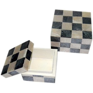 Caja de madera con estampado de lujo de hueso de cuerno, logotipo personalizado, collar de alta calidad, embalaje de almacenamiento de joyas, cajas de anillos decorativas únicas - Product Image 3