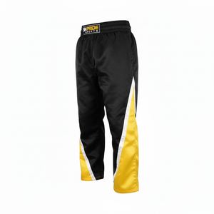 Pantalon de kickboxing décontracté en toile de qualité supérieure avec logo personnalisé pour hommes, vêtements d'arts martiaux en polyester respirant et écologique - Product Image 1