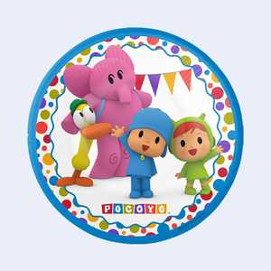 Assiettes jetables Pocoyo 23 cm, 8 pièces, vaisselle de fête, fournitures d'anniversaire pour enfants - Product Image 1